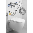2x Ducha Higiênica Dupla Saída Inox Cromada - Moderno e Durá