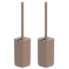 2x Escova de limpar Vaso Sanitario Banheiro Parede Ou Marrom