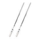 2x Espeto Espada Giratório 60cm De Inox Churrasqueira Grill 2x Espeto Espada Giratório 60cm De Inox Churrasqueira Grill