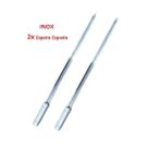 2x Espeto Espada Inox 50cm Cabo Revestido Alumínio Churrasc
