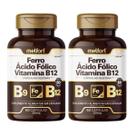 2x Ferro Ácido Fólico Vitamina B12 60 Capsulas Oleosas 350mg - Melfort