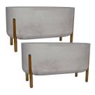 2X Floreira Decore 66 (36L) Cor Cimento Queimado JAPI 2X Floreira Decore 66 (36L) Cor Cimento Queimado JAPI