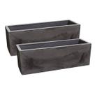 2X Floreira Flat 77 (39L) Cor Preto Ardósia JAPI 2X Floreira Flat 77 (39L) Cor Preto Ardósia JAPI