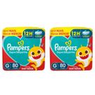 2x Fralda descartável Pampers Supersequinha Tamanho G 80 Un