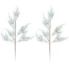 2x GALHO FOLHAS VERDE NATAL ENFEITE ÁROVRE NATALINO NEVADO 1024783