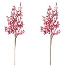 2x GALHO FRUTAS NEVE ENFEITE NATALINO ÁRVORE NATAL PICK VERMELHO 1100336