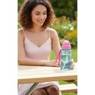 2x Garrafa Unicórnio Rosa Chiclete com Canudo Infantil 350ml