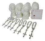 2X Kit 10 Lembrancinhas Batizado Sabonetes De Anjo Com Terço