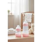 2x Kit 2 Mamadeiras 130/260ml Antivazamento Rosa Conforto