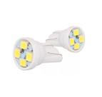 2x Lâmpada Automotiva T10 Cabeça Reta 4led 12v Super Branca