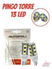 2x lampada T10 13 leds pingo luz W5w torre luz branca