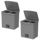 2x Lixeira Banheiro 20L OU Duplo Compartimento com Pedal 2x Lixeira Banheiro 20L OU Duplo Compartimento com Pedal
