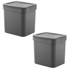 2x Lixeira de Cozinha Pequena 4,7 Litros OU Trium Cinza 2x Lixeira de Cozinha Pequena 4,7 Litros OU Trium Cinza
