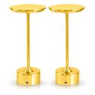 2x Luminária de Mesa Candeeiro Led Dourada Sem Fio Tutto Home Recarregável Grande