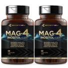 2x Mag4 Magnesio Dimalato Quelato Taurato Oxido Inositol 120 Cápsulas Ecomev