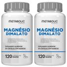 2x Magnesio Dimalato Malato 500mg Puro 240cáps metabolic Farma