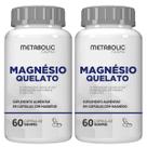 2x Magnesio Quelato Bisglicinato Puro 500mg 120cáps Metabolic 2x Magnesio Quelato Bisglicinato Puro 500mg 120cáps Metabolic