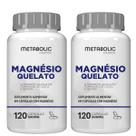 2x Magnesio Quelato Puro 500mg 240cápsulas Metabolic Farma