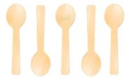2X Mini Colher Descartável De Madeira