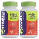 2x MSM Metilsulfonilmetano Biotina Vitamina C 120 Cápsulas Enxofre Orgânico Metil Articulações