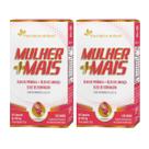 2x Mulher + Mais Óleo Prímula, Linhaça, Borragem, Vitamina A D E K 60 Caps 700mg Flora Nativa