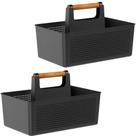 2X Organizadores Multiuso Flow Com Divisórias Preto OU 2X Organizadores Multiuso Flow Com Divisórias Preto OU