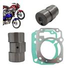 2X Pino Cursado 2Mm + Flange Cg Titan 150 Fan Bros Kit + Tor