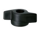 2x Porca Manípulo Fêmea Borboleta Rosca Preto 1/4 Polegada
