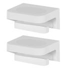 2x Porta Rolo Papel Higiênico Colante de Parede OU Branco