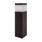 2x Poste Balizador 30cm P/ Jardim Em Alumínio p/ lâmpada E27 - MARROM St1301