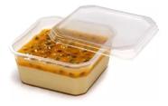 2X Pote Descartável 150Ml Quadrado Com Tampa Com 40 Unidades