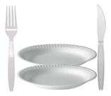 2X Prato Descartável Isopor Reforçado Churrasco 100Un.