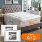2x Protetor Colchão PillowTop Solteiro 90x1,9 Antimofo e Ácaro Fibra Hipoalergênica Tecnologia PetFom