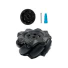 2x Roda Mecanum Omnidirecional Robô / Motor 80mm - Preto