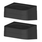 2x Saboneteira de Parede Banheiro OU Preto Polipropileno