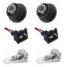 2x Soquete E 2x Conector 2x Lâmpada H1 Mb 1620/cargo/volks