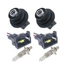 2x Soquete E 2x Conector 2x Lâmpada H1 Mb 1620/cargo/volks