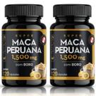 2x Suplemento Testo Boro 8mg Dose Super 120 Caps Cafeina Sem Açucar