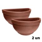 2X Vaso De Parede Texturizado 34 (5L) Cor Ferrugem NUTRIPLAN