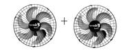 2x Ventilador de Parede Tufão 50cm 160W Bivolt chaveado Lorensid