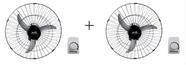 2x Ventilador de Parede Tufão 60cm 155W Bivolt chaveado Lorensid