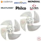 2x Ventoinha Hélice para Secadores de Cabelo Gama / Britania / Mondial / Philco / Cadence
