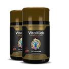 2x vitalkids vitamina c d zinco infantil 30caps mastigavel