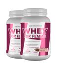 2x whey for femme + colageno hidrolisado 900g chocolate hf suplementos 2x whey for femme + colageno hidrolisado 900g chocolate hf suplementos