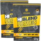 2x Whey Protein Hi-Blend 1,8kg Leader Nutrition - Chocolate Maltado