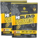 2x Whey Protein Hi-Blend 900g Leader Nutrition - Diversos Sabores