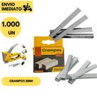 3.000 Un Grampo Reforçado 8 MM Para Grampeador Tapeceiro Estofado Madeira Galvanizado Profissional
