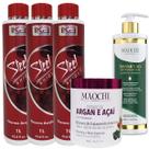 3 1ka Steel Shield Escova Progressiva 1Shampoo Pré 500ml Creme Neutralizante Antifrizz 1kg