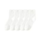 3/5/10 pares de meias femininas, branco quente fofo grosso felpudo simples, absorção de umidade 3/5/10 pares de meias femininas, branco quente fofo grosso felpudo simples, absorção de umidade