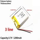 3.7v Bateria 1200 Mah 8mm X 34mm X 43mm 803443 Ml -